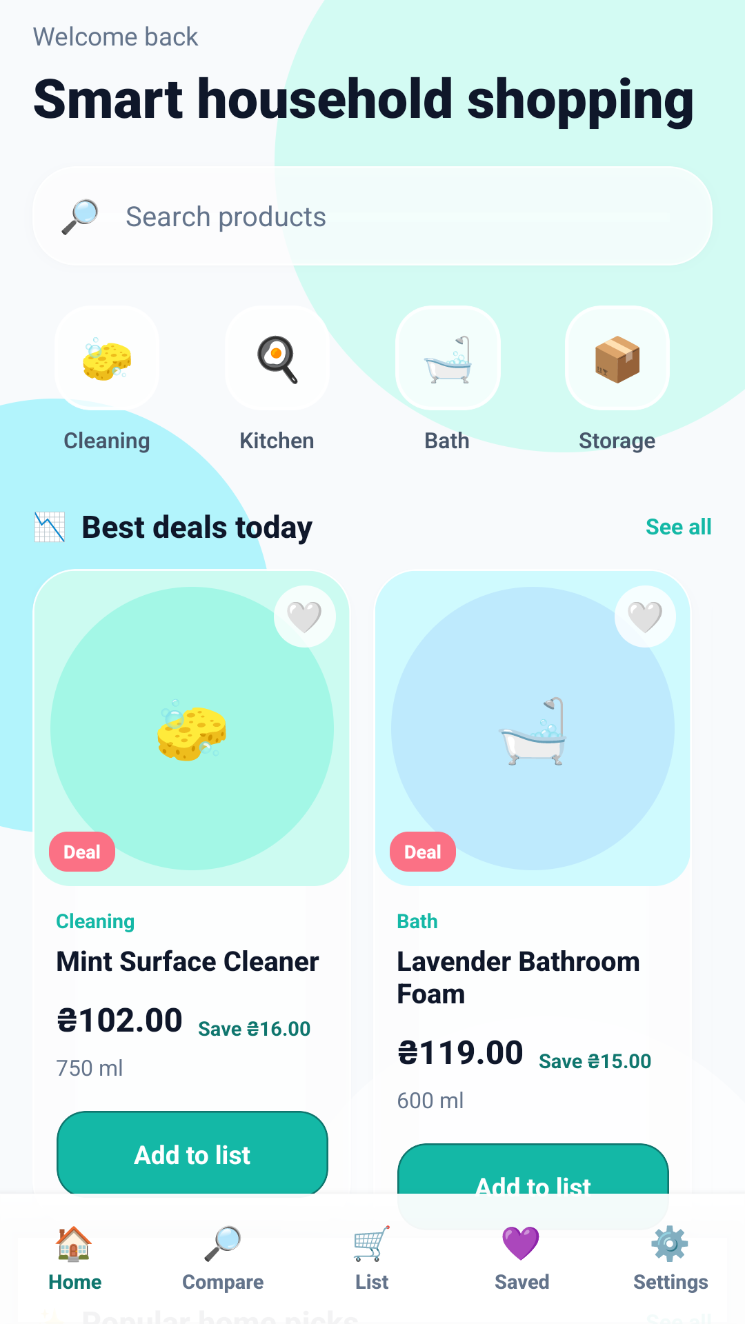 Home Harmony home screen